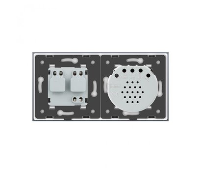 Изображение 2 Сенсорный выключатель Livolo VL-C701/C7C1EUWF-11 IP44 White glass белое