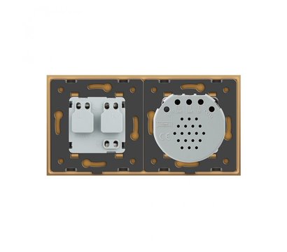 Изображение 2 Сенсорный выключатель Livolo VL-C701/C7C1EUWF-13 IP44 Gold glass золотое