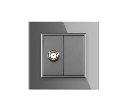 Изображение 3 Розетка Livolo VL-C791ST-15 SAT Grey glass  типа
