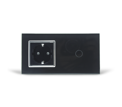 Изображение 4 Сенсорный выключатель Livolo VL-C701/C7C1EU-12C Black+Chrome glass черное