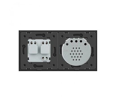 Изображение 4 Сенсорный выключатель Livolo VL-C701S/C7C1EU-15 Grey glass серое