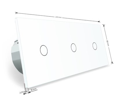 Изображение 4 Регулятор освещения Livolo VL-C703D-11 White glass