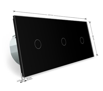 Изображение 4 Регулятор освещения Livolo VL-C703D-12 Black glass