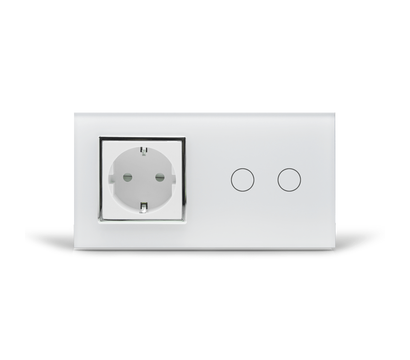 Изображение 4 Сенсорный выключатель Livolo VL-C702/C7C1EU-11C White+chrome glass белое