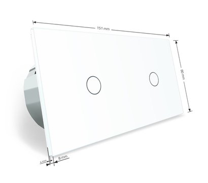 Изображение 4 Сенсорный выключатель Livolo VL-C701S/C701S-11 White glass белое