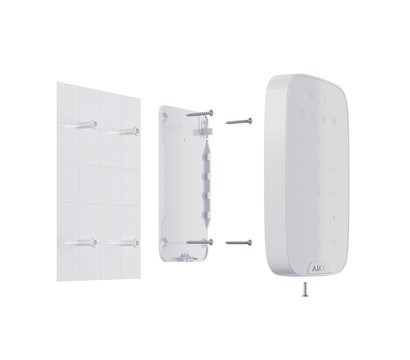 Зображення 5 Клавіатура Ajax KeyPad Plus White, Колір: білий