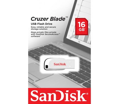 Зображення 3 USB флешка SanDisk Cruzer Blade White 16GB USB2.0 — SDCZ50C-016G-B35W