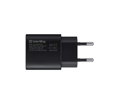 Зображення 3 Зарядний пристрій ColorWay Power Delivery Port PPS USB Type-C (25W) Black – CW-CHS033PD-BK