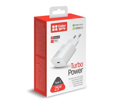 Изображение 4 Зарядное устройство ColorWay Power Delivery Port PPS USB Type-C (25W) White – CW-CHS033PD-WT
