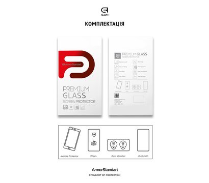 Зображення 3 Захисне скло Armorstandart Icon для Xiaomi Mi 11i/Poco F3 Black, 0.33mm - ARM58921