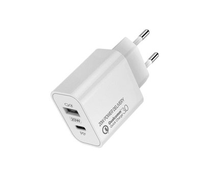 Зображення 4 Зарядний пристрій ColorWay (1USB Type-C PDx3A;1USBx4A) White – CW-CHS025QPD-WT