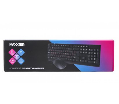 Изображение 5 Комплект мышь + клавиатура Maxxter KMS-CM-01-UA Black