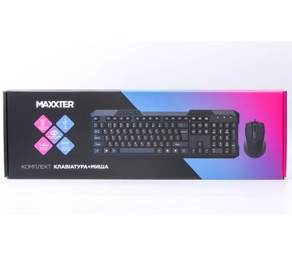 Зображення 5 Комплект мишка + клавіатура Maxxter KMS-CM-02-UA Black