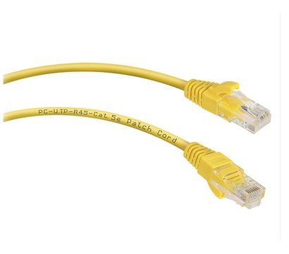 Зображення 2 Патч-корд кручена пара Hypernet PC-UTP-3M-YL UTP Cat.5e (3 м) yellow, Колір: жовтий