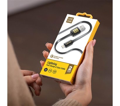 Зображення 2 Кабель Luxe Cube Flat USB-Lightning, 1м, Black - 2231252964019