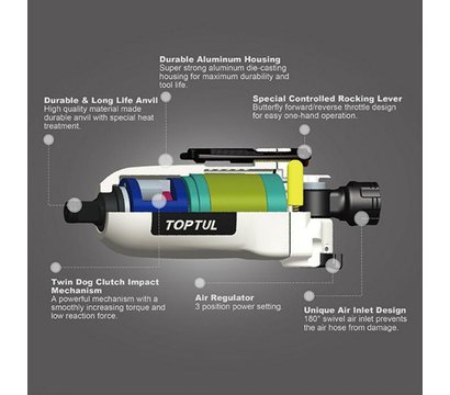 Изображение 3 Пневмоинструмент Toptul KAAU0808