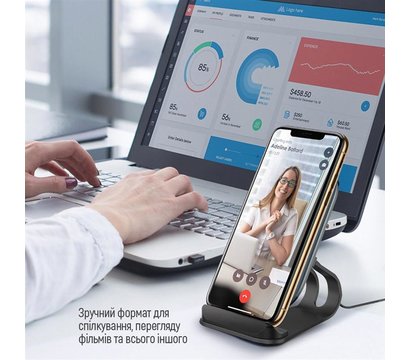 Зображення 7 Зарядний пристрій ColorWay Wireless Stand 10W Blue - CW-CHW30Q-BL