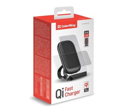 Зображення 10 Зарядний пристрій ColorWay Wireless Stand 15W Black - CW-CHW31Q-BK
