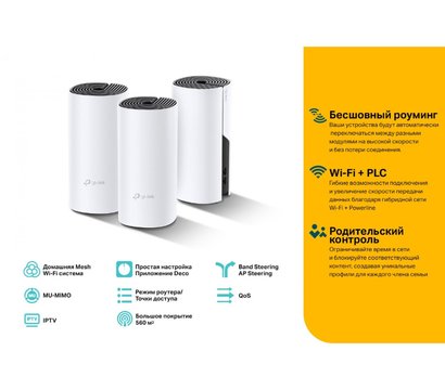 Зображення 5 Маршрутизатор TP-Link Deco P9 (3-pack)