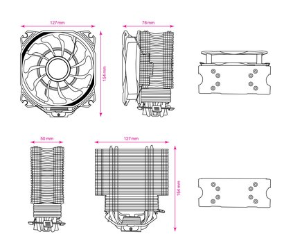 Изображение 11 Охлаждение для процессора 2E Gaming Air Cool – 2E-AC120D4-ARGB
