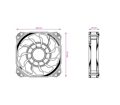 Изображение 12 Охлаждение для процессора 2E Gaming Air Cool – ACF120PA-ARGB