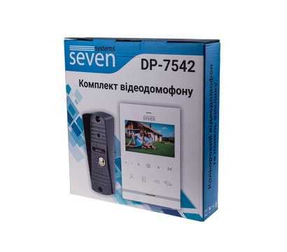 Изображение 5 Домофонна система Seven DP-7542 Set White, Цвет (домофон + панель): белый + черный