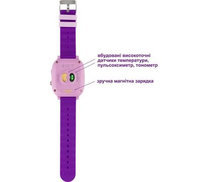 Зображення 7 Смарт-годинник AmiGo GO005 4G WIFI Thermometer Purple