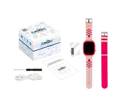 Изображение 8 Смарт-часы AmiGo GO005 4G WIFI Thermometer Pink