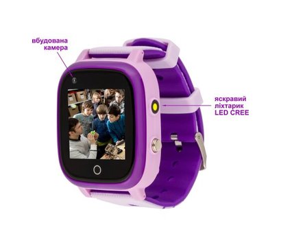 Зображення 8 Смарт-годинник AmiGo GO005 4G WIFI Thermometer Purple