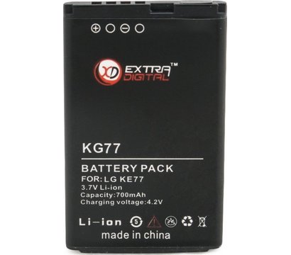 Зображення 2 Акумулятор Extradigital для LG KM380 (KG77 700mAh - DV00DV6058