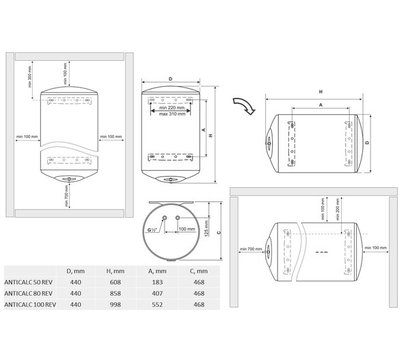 Изображение 3 Водонагреватель Tesy Anticalc Rev 50