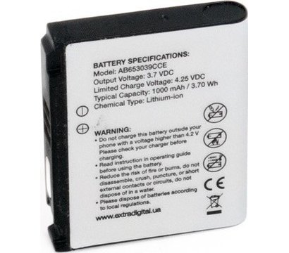 Изображение 3 Батарея Extradigital для Samsung U908/E950/Z240/U900/U800/F309/F609/J208/J758/L168/L170/S659/S73, 1000mAh -