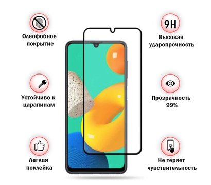 Изображение 2 Защитное стекло BeCover для Samsung Galaxy M32 SM-M325 Black - 706452