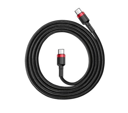 Зображення 2 Кабель Baseus Cafule USB Cable Type-C-Type-C 3A 1m Red+Black - CATKLF-G91