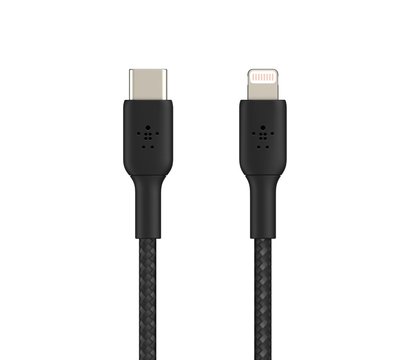 Зображення 4 Кабель Belkin USB-С - Lightning, BRAIDED, 2m, black - CAA004BT2MBK