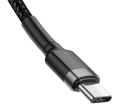 Зображення 2 Кабель Baseus Cafule Series Type-C PD2.0 60W Flash USB Type-C-USB Type-C, 1м Black/Grey - CATKLF-HG1