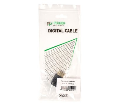 Зображення 2 Перехідник PowerPlant HDMI(AF)-HDMI(AM), Black - KD00AS1303
