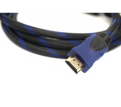 Зображення 2 Кабель мультимедійний PowerPlant HDMI-HDMI v1.4, 2м, Nylon, Double ferrites, Black - CA910243