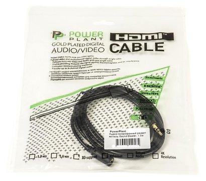 Изображение 3 Аудио кабель PowerPlant 3.5mm(M)-3.5mm(F), 1.5м, Black - CA910823