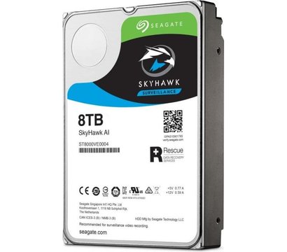 Зображення 3 Жорсткий диск Seagate SkyHawk Al Surveillance 8Tb 7200rpm 256MB Buffer SATA III — ST8000VE0001