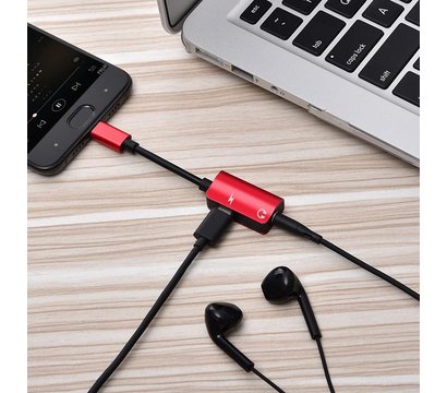Зображення 4 Адаптер Extradigital USB Type C (M)-3.5 мм/USB Type C (F), Red - KBA1761