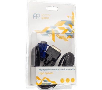 Зображення 2 Адаптер PowerPlant DVI-D (М)-VGA(М), 1 м, Black - CA911981