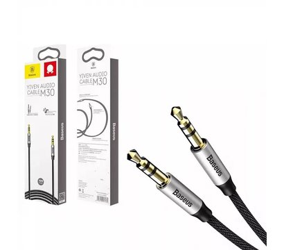 Зображення 2 Аудіо кабель Baseus Yiven M30 3.5мм-M/3.5 мм-M, 1.5м, Silver/Black - CAM30-CS1