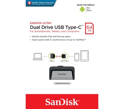 Зображення 2 USB флеш накопичувач SanDisk Ultra 64GB USB3.1 Grey — SDDDC2-064G-G46