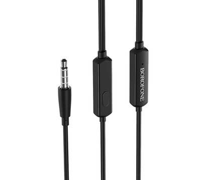 Зображення 2 Навушники Borofone BM39 Refined 3.5 мм mini-Jack Black