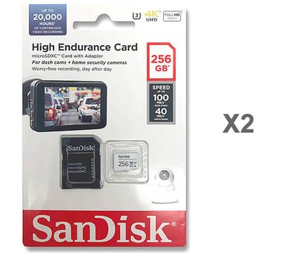 Изображение 2 Карта памяти SanDisk High Endurance microSDHC C10 UHS-I U3 V30 256GB - SDSQQNR-256G-GN6IA, Объем памяти: 256 Гб