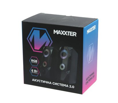Зображення 5 Акустична система 2.0 Maxxter CSP-U002RGB