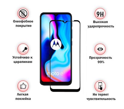 Изображение 2 Защитное стекло BeCover для Motorola Moto E7 Power/E7i Power Black - 706450