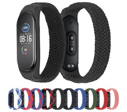 Зображення 2 Ремінець  BeCover Elastic Nylon Style для Xiaomi Mi Smart Band 5/Mi Smart Band 6 Size M Black/Red - 706146