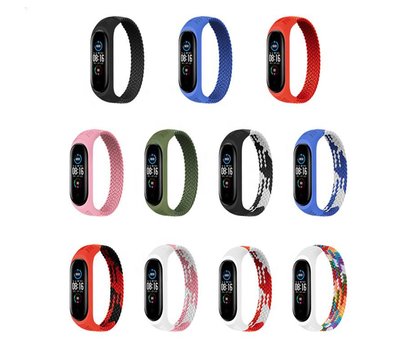Зображення 2 Ремінець  BeCover Elastic Nylon Style для Xiaomi Mi Smart Band 5/Mi Smart Band 6 Size M Blue/White - 706151